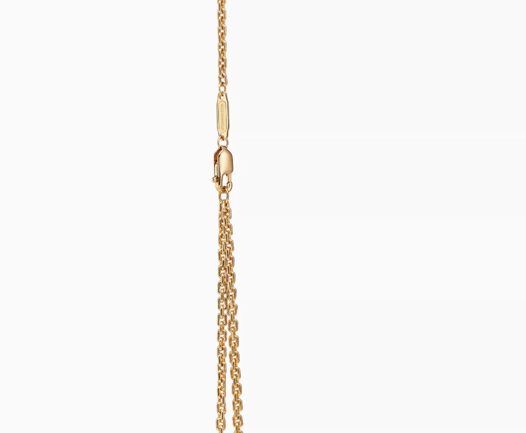 Tiffany HardWear Link Necklace in Yellow Gold with Freshwater Pearls
