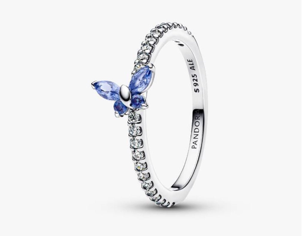 Pandora  sparkling butterfly ring