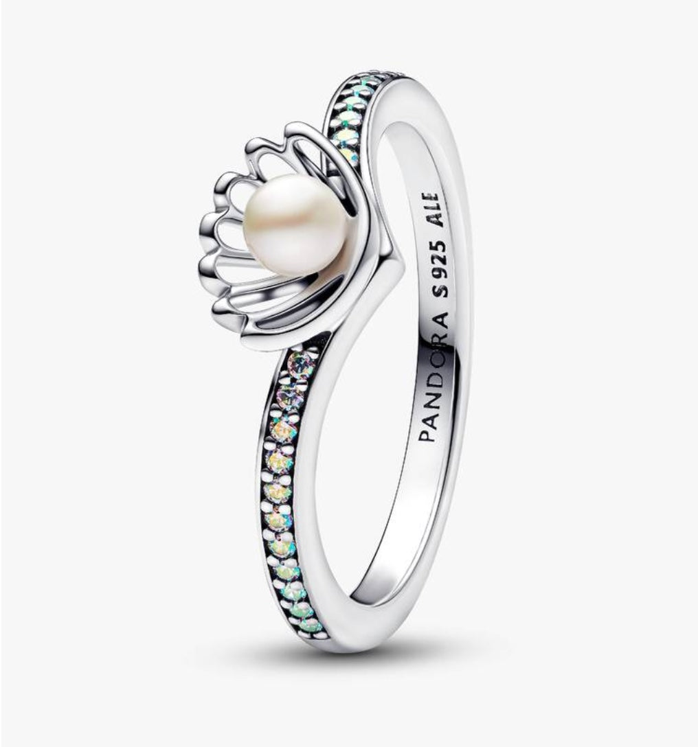 Disney Princess Ariel Shell Treated Freshwater Cultured Pearl Ring