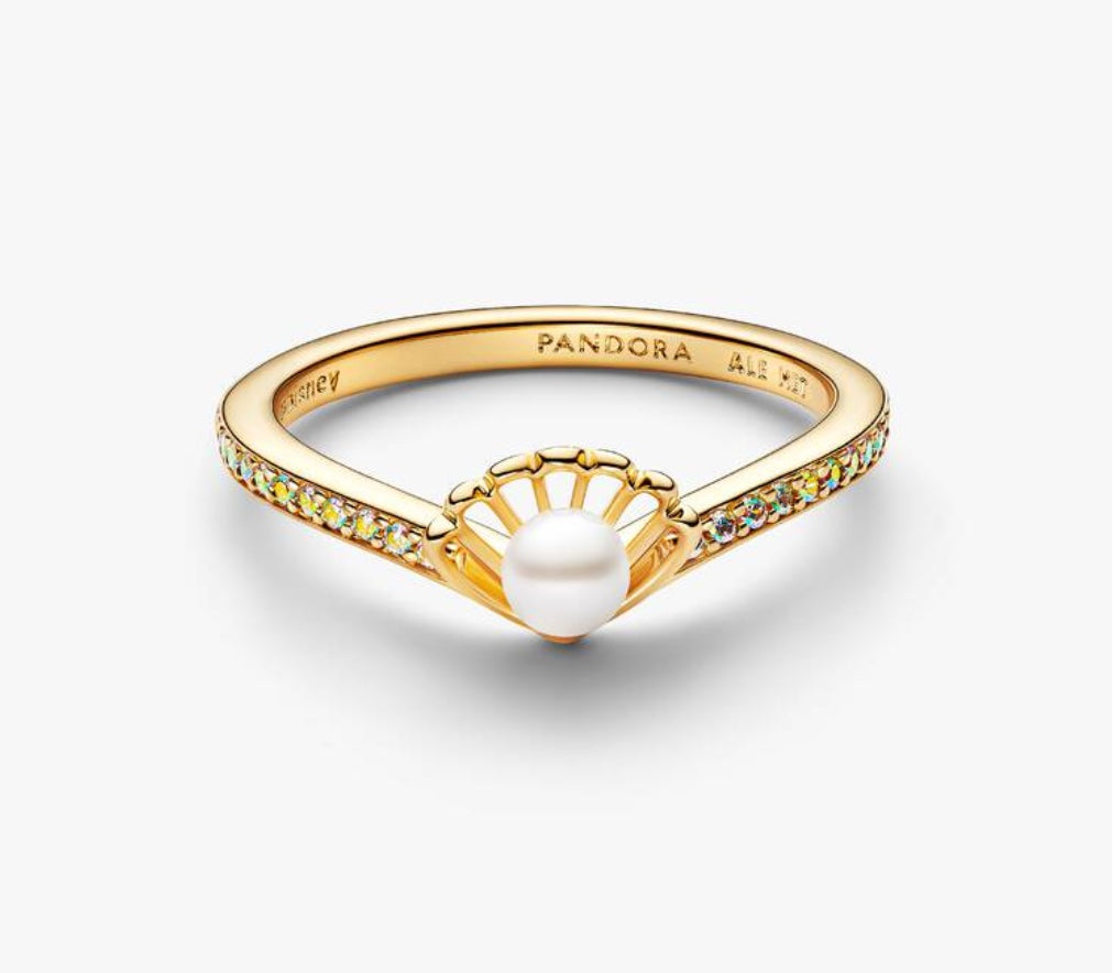 Disney Princess Ariel Shell Treated Freshwater Cultured Pearl Ring